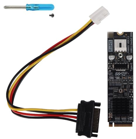 DUZEPA USB 2.0 zu NVMe NGFF M-Key Express Card Adapter für Motherboard, 20Pin Header Konverter Plu-g