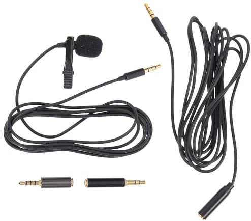 SHINEOFI 2 Sets Microphone Interview Kit Mic Bundle Kit for Beginners Portable Metal Microphones with Foam Cover Easy to Use Good Sound Quality for Vlogging and Home Use Black