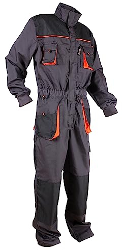 Stenso Kastor Overall Herren Arbeitskleidung - Rallyekombi Overall mit Elastischem Bund, Hammerschlaufe, Multifunktionale Taschen, Reißverschlüsse für Atmungsaktivität - Arbeitsoverall 50