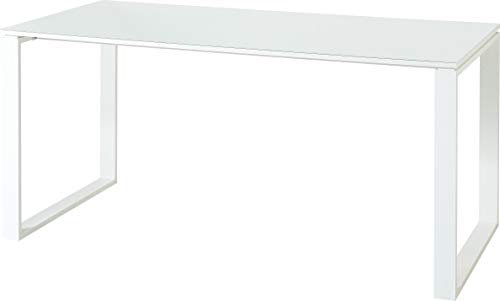 Germania Schreibtisch 4200-84 GW-Monteria, in Weiß, mit Glasauflage, 160 x 75 x 80 cm (BxHxT)