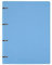 Aoory A4 Binder Ruled Notebook Executive Refillable Planner Round Ring Binder Leather Cover Notepad - Blue and Orange