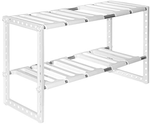 EYEPOWER Unterschrankregal Teleskop Spülschrankregal Regaleinsatz 39-67 cm Weiß