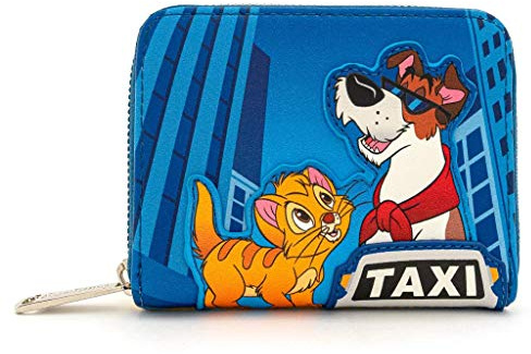 Loungefly x Disney Oliver and Company Taxi Ride Zip-Around Wallet, Blue, One Size