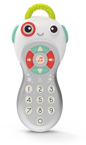 B. toys Lernspielzeug Fernbedienung mit Licht, Musik und Beißring – Sensorik Spielzeug Baby mit Zahlen Lernen auf Englisch ab 6 Monate
