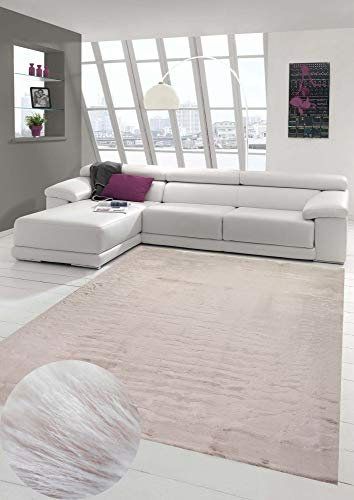 Teppich-Traum Shaggy Kunstfell Hoch- & Langflor Flokati Unifarben rosa Größe 80 x 300 cm