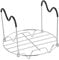 OhhGo Steamer Rack with Heat Resistant Silicone Handles Steaming Rack Trivet Stand for Pressure Cooker Compatible with Instant Pot 6 8 QT Accessories