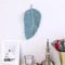 RAILONCH 2 Stück Makramee Wandbehang Boho Deko, Blatt Wandteppich Gewebte Tapisserie, Tapestry Wandteppiche für Schlafzimmer Wohnzimmer Dekoration (Blau)