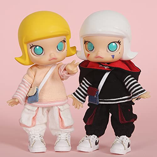 Ob11 Molly,gsc,1/12bjd Puppenkleidung Hut + Hemd + Hose 11cm Puppe (Pink)