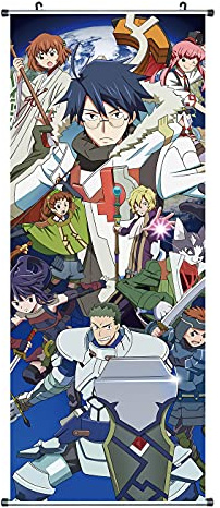 CosplayStudio Großes Log Horizon Rollbild | Kakemono aus Stoff | Poster 100x40cm | Motiv: Elder Tale