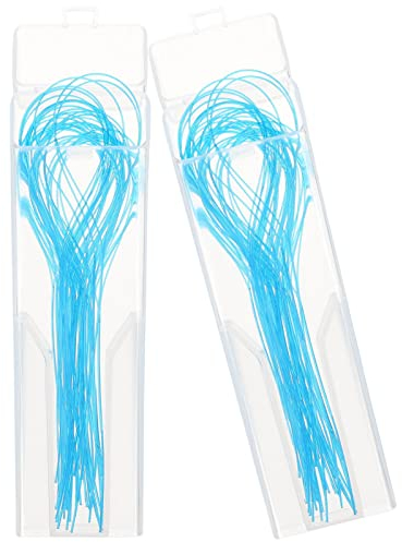 2 Scatole Filo Interdentale Forcella Interdentali Archetti Filo Interdentale con Scatola di Conservazione Infila Filo Interdentale Per La Pulizia Dei Denti