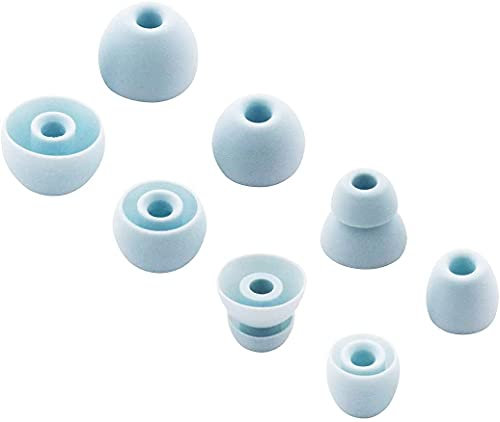 ALXCD Ear Tips Compatible with Beats Flex Earphones, S/M/L/D 4 Sizes 4 Pairs Soft Silicone Eargel Earbuds Replacement Tips, Compatible with Beats Flex, 4 Pairs (Blue)