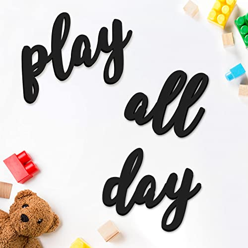 Spielzimmer-Wanddekoration, Spielzimmer, Kindertagesstätte, Wanddekoration, Holz, Spielen, den ganzen Tag, inspirierende Wandkunst, Dekorationen für Kinder, Spielhaus-Dekoration, Klassenzimmer