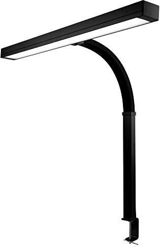 Neatfi (Neues Modell) schlanke, moderne LED-Schreibtischlampe mit Klemme, 3.000 Lumen, 3000K-6500K, dimmbar, 5 Helligkeitsstufen, 5 Lichtmodi (80 CM, Schwarz)