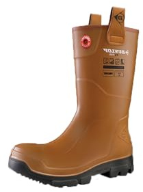 DUNLOP Purofort RigPRO - Unisex Full Safety Mid-Calf Short Waterproof Work Boots, Antistatic and Slip-Resistant Wellies with Steel Toecap for Outdoor and Industrial Use