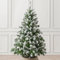 CHRISTOW Flocked Artificial Christmas Tree 5ft, Luxury Snowy Indoor Xmas Decoration, Bushy Hook On Branches, Lifelike PVC & PE Needles, Easy Assembly with Stand, Tip Count 339 (skirt not included)