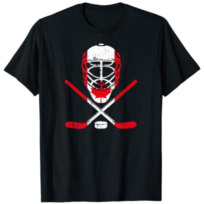 Eishockey Ausrüstung Kanadische Flagge Eishockey T-Shirt