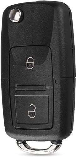 HooRLZ Vw Schlüsselgehäuse für Vw Golf Polo Bora Passat Touran MK4 Skoda Seat Leon Schlüssel, Autoschlüssel Vw Golf, Ersatzschlüssel Vw Polo, Fernbedienung Vw - 2 Tasten Ohne Klinge