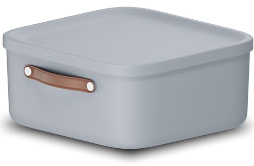 Rotho Maloja Aufbewahrungsbox 20 l, Kunststoff, hellblau, 12 (39.5 x 38.0 x 17.7 cm)