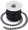 Boutigem Ovale Aluminium-Panzerketten, schwarz, gedreht, klobige Gliederkette, 13,5 x 8 x 2 mm, für DIY-Halsketten, Armbänder, Basteln, 4,5 m