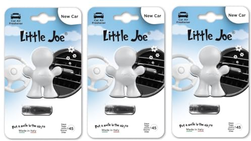3er Pack Little Joe Lufterfrischer fürs Auto zur Montage an jedem Lüftungsgitter +/-45 Tage Frische im Auto (New Car/weiß)
