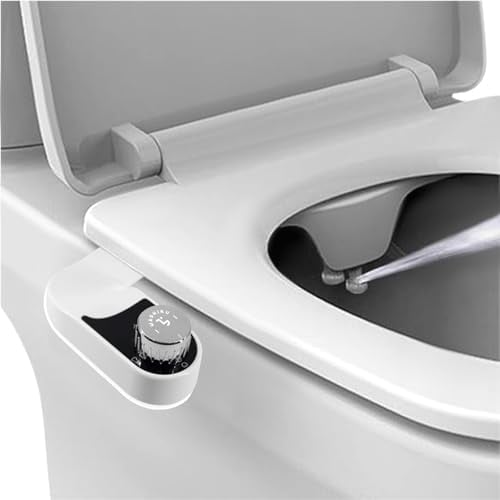 WASHIKU Tokyo Bidet Japonais pour WC – Douchette Hygiénique Facile à Installer avec Double Buse Autonettoyante, Non Électrique, Jet d'Eau Avant et Arrière, Kit Complet pour Toilettes Modernes