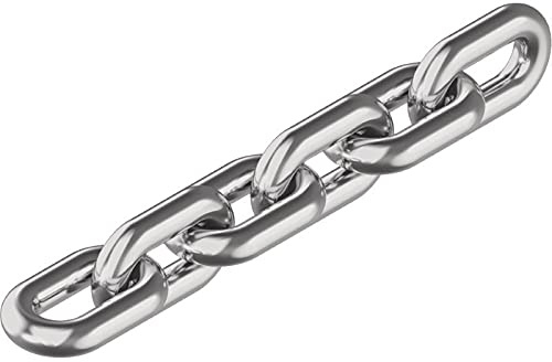 Edelstahlkette kurzgliedrig n. DIN 766, Ø 3, 4, 5, 6, 8, 10 mm (Meterware) Rundstahlkette Edelstahl A4 (Ø 8 mm, 10, Meter)