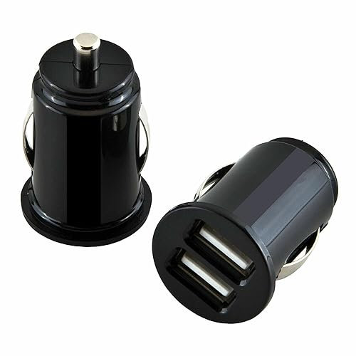 2 Pcs 12v Car Charger,Mini Cigarette Lighter Usb Charger, Dual Port USB Car Charger, Car Adapter Fast charger socket for Car Compatible all other Chargeble Devices,Flush Fit USB Car Charger