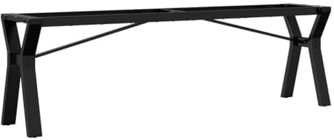 vidaXL Cast Iron Coffee Table Legs - Y-Frame 140cm/30cm/43cm for Home Office/Living Room Industrial Furniture - Black Metal Supports
