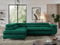 MKS MEBLE Sofa L, Wohnlandschaft L-Form mit Schlaffunktion und Bettkasten, Schlafsofa mit Bettkasten, Ecksofa, Sofa mit Einstellbare Kopfstützen, Pedro L - Grün Velvet - Links