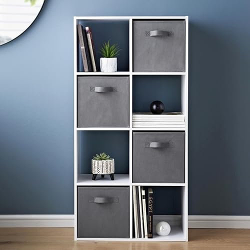 spot on dealz® 8 Cube Storage Unit Book Case Wooden Storage Cabinets Book Shelf Shelves Bookcases and Shelving Units Display Furniture Indoor Living Room Decor