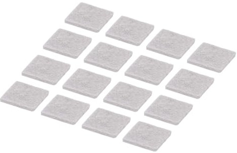 sourcing map 48pcs Felt Furniture Pads, 1 Inch Square Small Felt Chair Leg Floor Protectors Prevent Scratches for Furniture Hard Floor, Light Beige