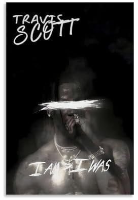 CHIMOSHEJI Travis Scott - Póster de lienzo decorativo para pared, pintura para dormitorio, 30 x 45 cm, estilo sin marco