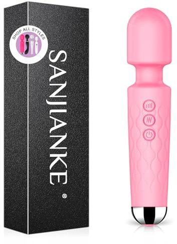 Sex toýs Femme,Vibromasseur, femme Clitoridien Puissant Silencieux Point G Vibrateur Sexuel Masseur,8 * 20 Mode Vibration Silicone vibromasseurs feminin,Vibro Sextoy pour Femme Couples (Rose rouge)