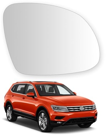 Convitex Rechts Spiegelglas für Tiguan 5N 07-18 Konvex Ersatz Spiegel Glas für Sharan 7N1 7N2 10-15, Außenspiegel Glas für Seat Alhambra 710 711 10-18, Ersatzspiegelglas Yeti 5L 09-17 Beifahrerseite
