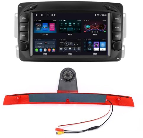 2+32G Autoradio-Navi Navigation für Mercedes-Benz Viano W639 - Head Unit mit Carplay/Android Auto, 7 Zoll HD-Touchscreen + Auto Bremslichtkamera mit GPS-Navigation, Bluetooth, WiFi, SWC, DSP, FM/RDS