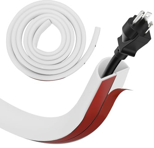 Hengrongshen Cable Duct, 6 m x 1.5 cm Cable Duct, Outdoor Use, Easy to Cut and Assemble, Cable Bridge Floor, Cable Duct Corner for Offices, Homes, Warehouses, Hotels, etc. (White)