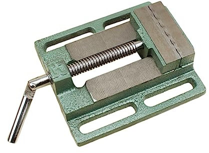 ORFOFE Flat Nose Pliers Drill Press Vise 5 Inch Cast Iron Table Clamp Quick Release Bench Vise for Woodworking Milling Grey