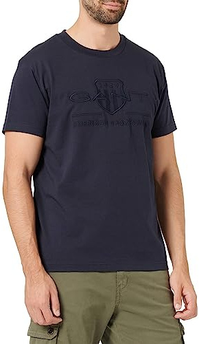 GANT Men's Reg Tonal Shield Ss T-Shirt