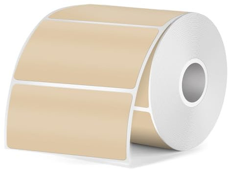 FINDAT Khaki Thermo-Etiketten 50 x 25 mm Rechteckig Kompatibel mit M110 M220 T50M Etikettendrucker Wasserdichtes Vinyl Bedruckbar Thermoaufkleber für Barcode Büro 350 Stück