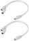 YINETTECH 2 cavi splitter per tastiera, 6 pin, DIN maschio a femmina, cavo splitter da 1 a 2, compatibile con tastiera e mouse Sony PS2, 30 cm, bianco