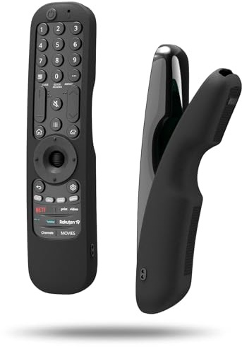 CLVIZCXOM Silicone Remote Cover Fit for LG Magic Remote MR25GB (Black) | Fit for AN-MR21GA AN-MR21GC AN-MR22GA AN-MR22GN AN-MR23GA AN-MR24GA Remote Control