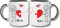 TAZALAND | Pack de Tazas Para Parejas | Diseño Hilo Rojo | 350 ml | Tazas Originales | Regalo Aniversario Pareja | Tazas Originales Para Regalo | Regalos Originales Para Parejas (NEGRO)