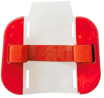 ID Badge Holder Security Armband - SIA Adjustable Hi Vis Elastic Arm Band for Security Doorman License ID Card (10, Red)