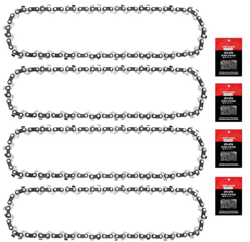 Eyoloty Lot de 4 chaînes de tronçonneuse de 30,5 cm, 45 maillons d'entraînement, pas LP de 0,95 cm, calibre 0,1 cm, chaîne de rechange pour tronçonneuse Dewalt DCM565N, Ryobi OCS1830 RCS1830-150