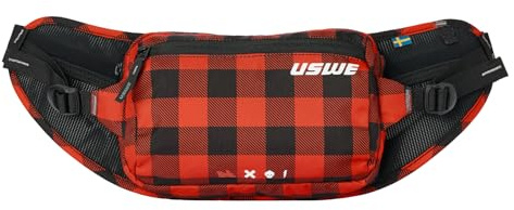 USWE Verstellbarer Hüftgurt, Bauchtasche, leicht, federfreie Passform, Aufbewahrungstaschen mit Reißverschluss für MTB, Enduro, Wandern, Trinkblase kompatibel (nicht im Lieferumfang enthalten