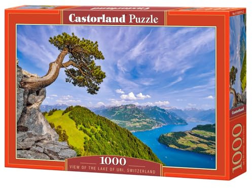 CASTORLAND 1000 Teile Puzzles, Blick auf den Uri-See, Schweiz, Landschaftspuzzle, Bergblick, Erwachsenenpuzzle, Castorland C-105311-2