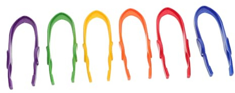 FUNNETOYU Lot de 6 Pinces en Plastique pour Garçon et Filles, Jouets de Motricité Fine Design Unique, pour Observation Nature et Apprentissage Préscolaire