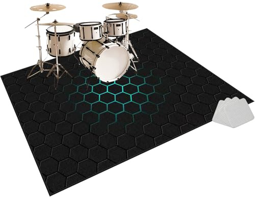 Drum Teppich Schallschutzmatte Schlagzeug Teppich 120 x 80 cm Schlagzeugteppich Drum-Matten-Teppich Schalldicht Teppiche Schallschutz Teppich Drum Rug Drum Matte Drumteppich Musikinstrumentenmatte