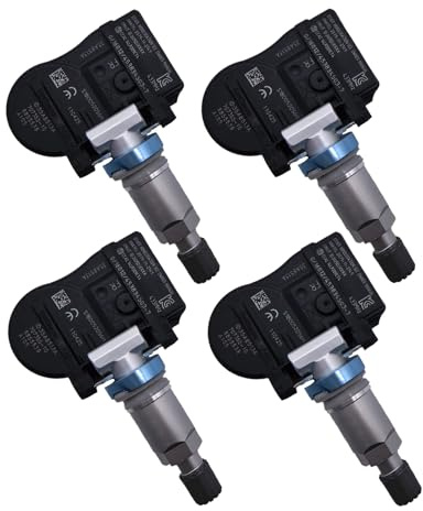4 Stück 433 MHz TPMS Reifendrucksensor vorprogrammiert, Neuprogrammierung erforderlich, OE 36106855539, kompatibel mit BMW F20 F22 F30 F32 F34 X5 X6 Mini