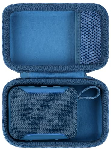 Peyyargo Funda para JBL GO 5/4 / 3 Altavoz Portatile (Azul Marino) | Altavoz Funda, Estuche Rígido Eva, Bolsa rígido portátil, Funda protectora con asa de transporte, Para viajes